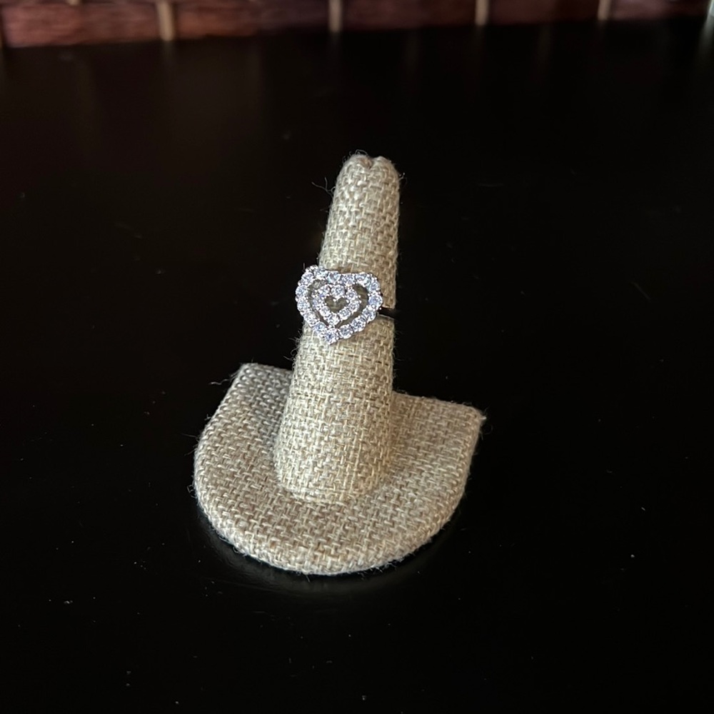 Heart sterling statement ring
